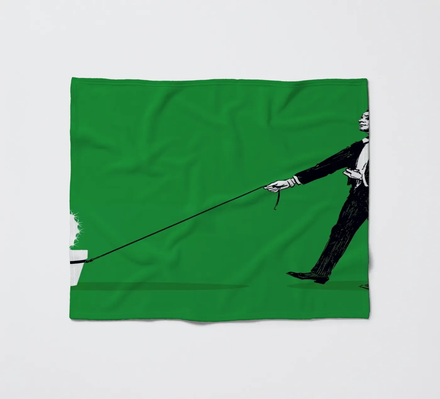Walking The Cactus Fleecedecke von Rob Art | Illustration