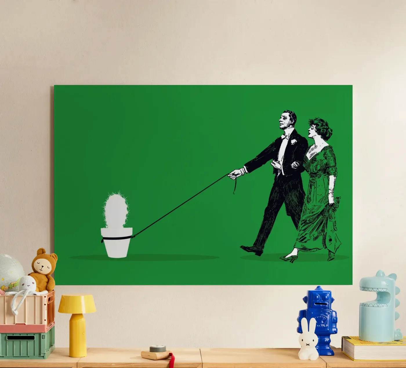 Walking The Cactus plexiglas de Rob Art | Illustration