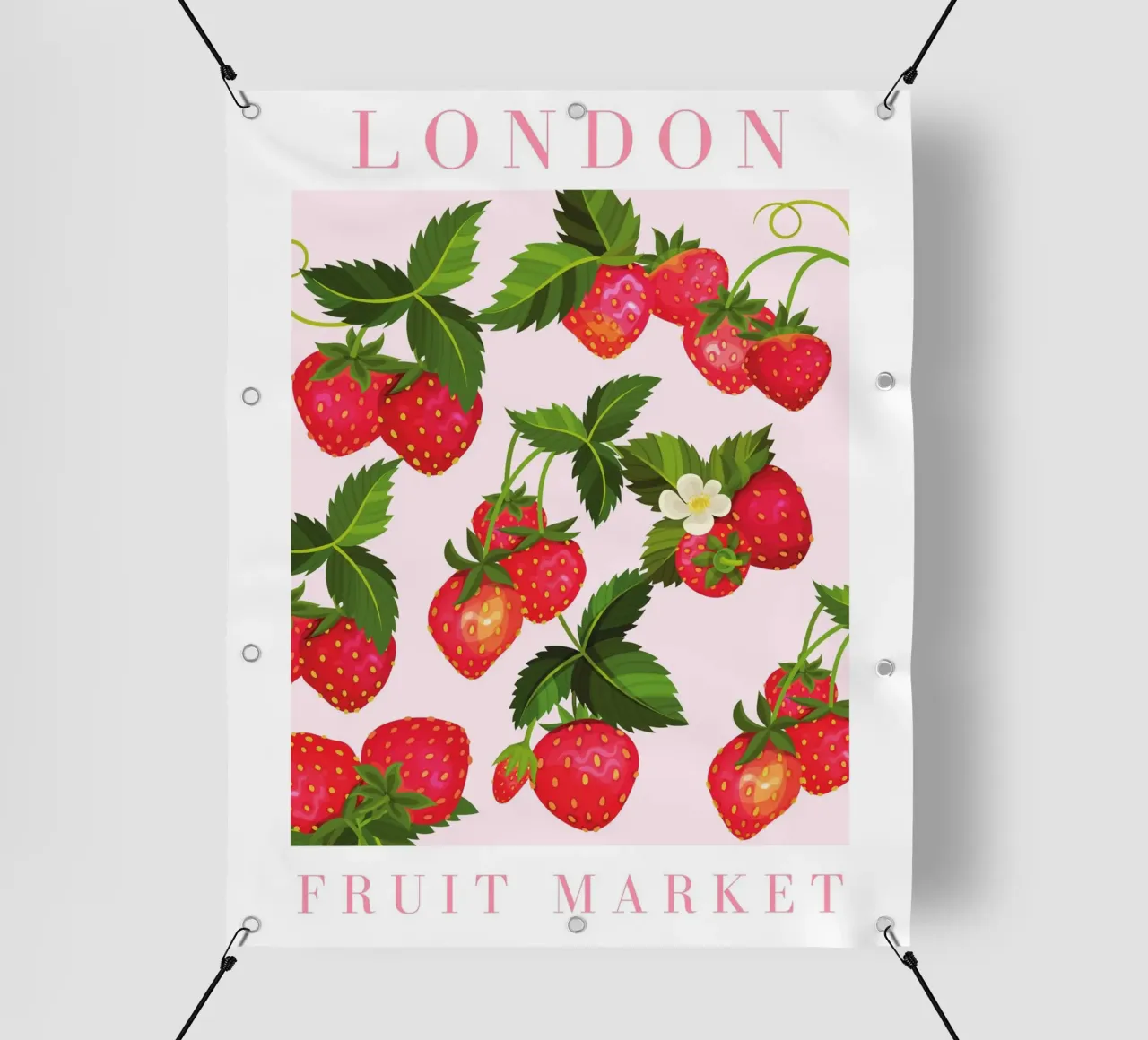 Poster alla fragola telo in pvc da Bella Studio