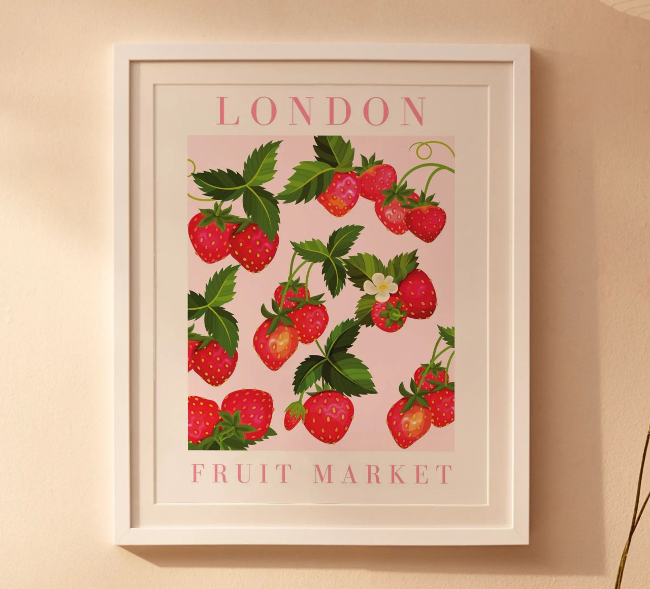 Strawberry Poster poster by Bella Studio