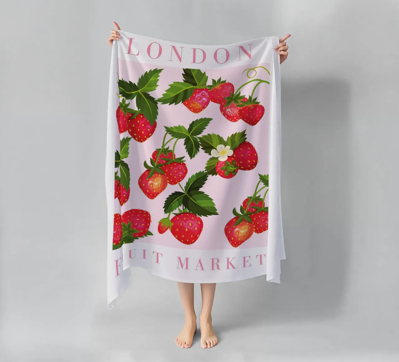 Poster alla fragola telo mare da Bella Studio