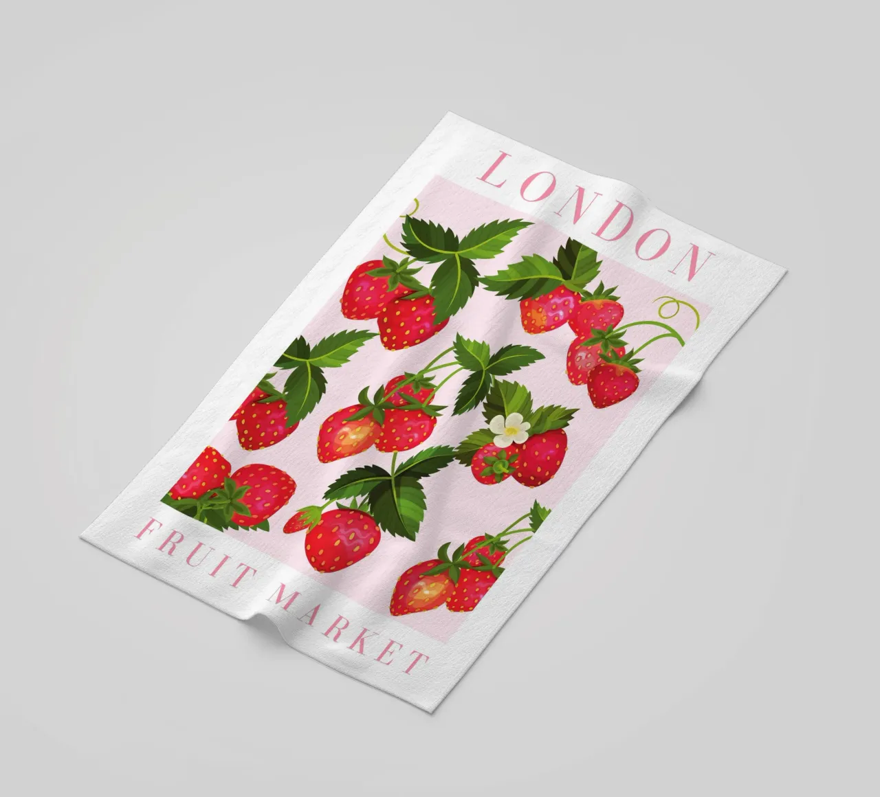Poster alla fragola telo mare da Bella Studio