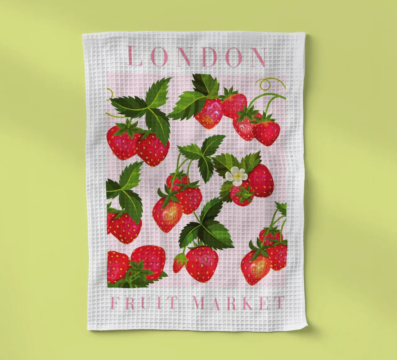 Poster alla fragola canovaccio da cucina da Bella Studio