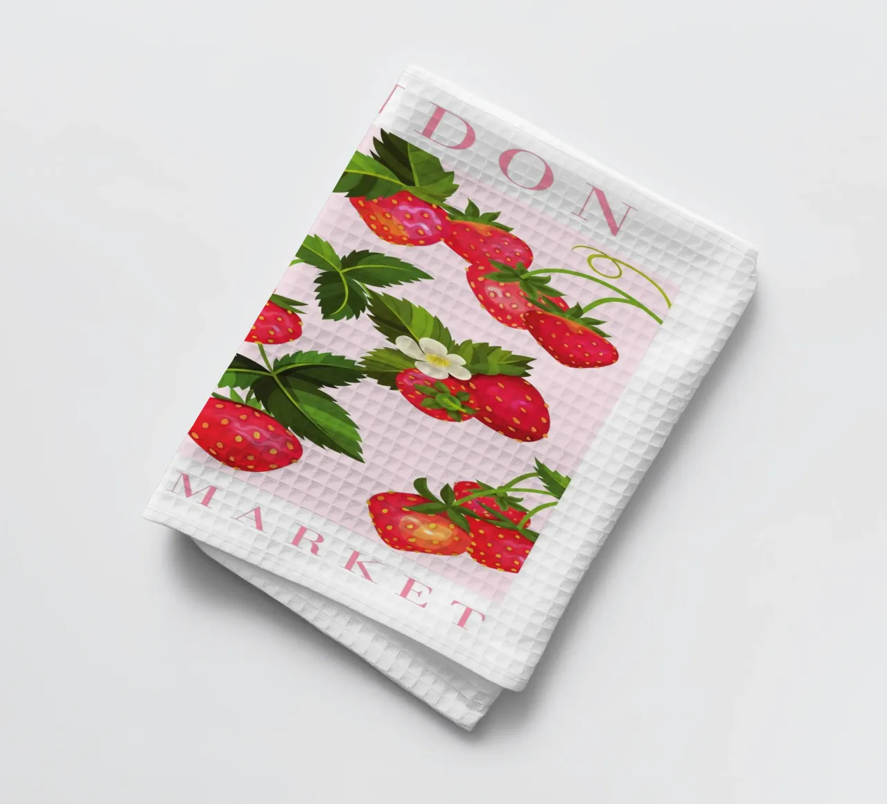 Poster alla fragola canovaccio da cucina da Bella Studio