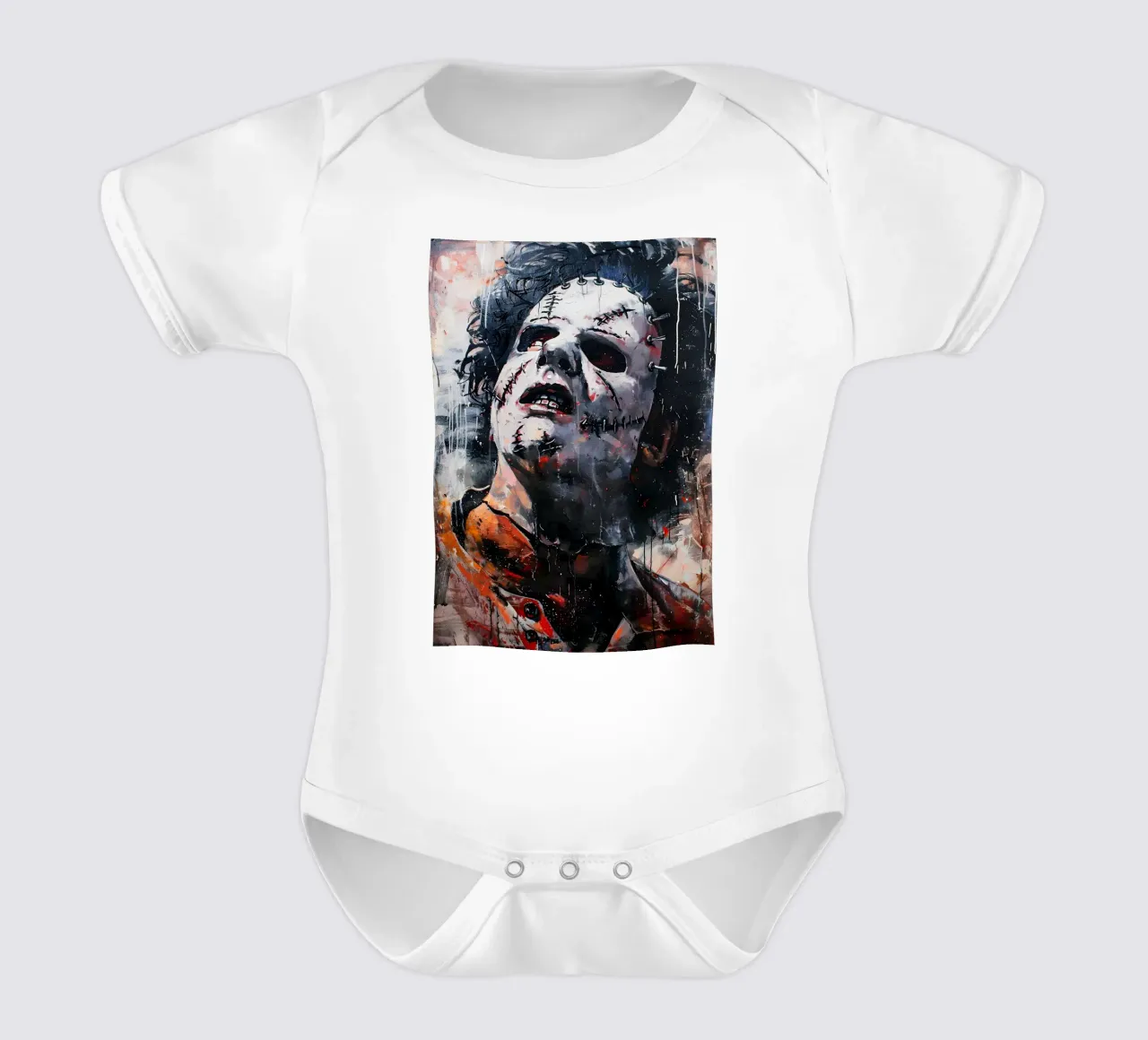Leatherface From The Texas Chainsaw Massacre series Movie body neonato maniche corte da FreeArtStudio