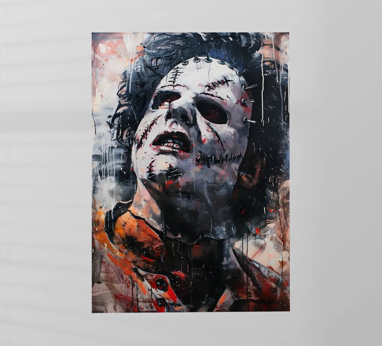 Leatherface From The Texas Chainsaw Massacre series Movie pellicola backlit da FreeArtStudio