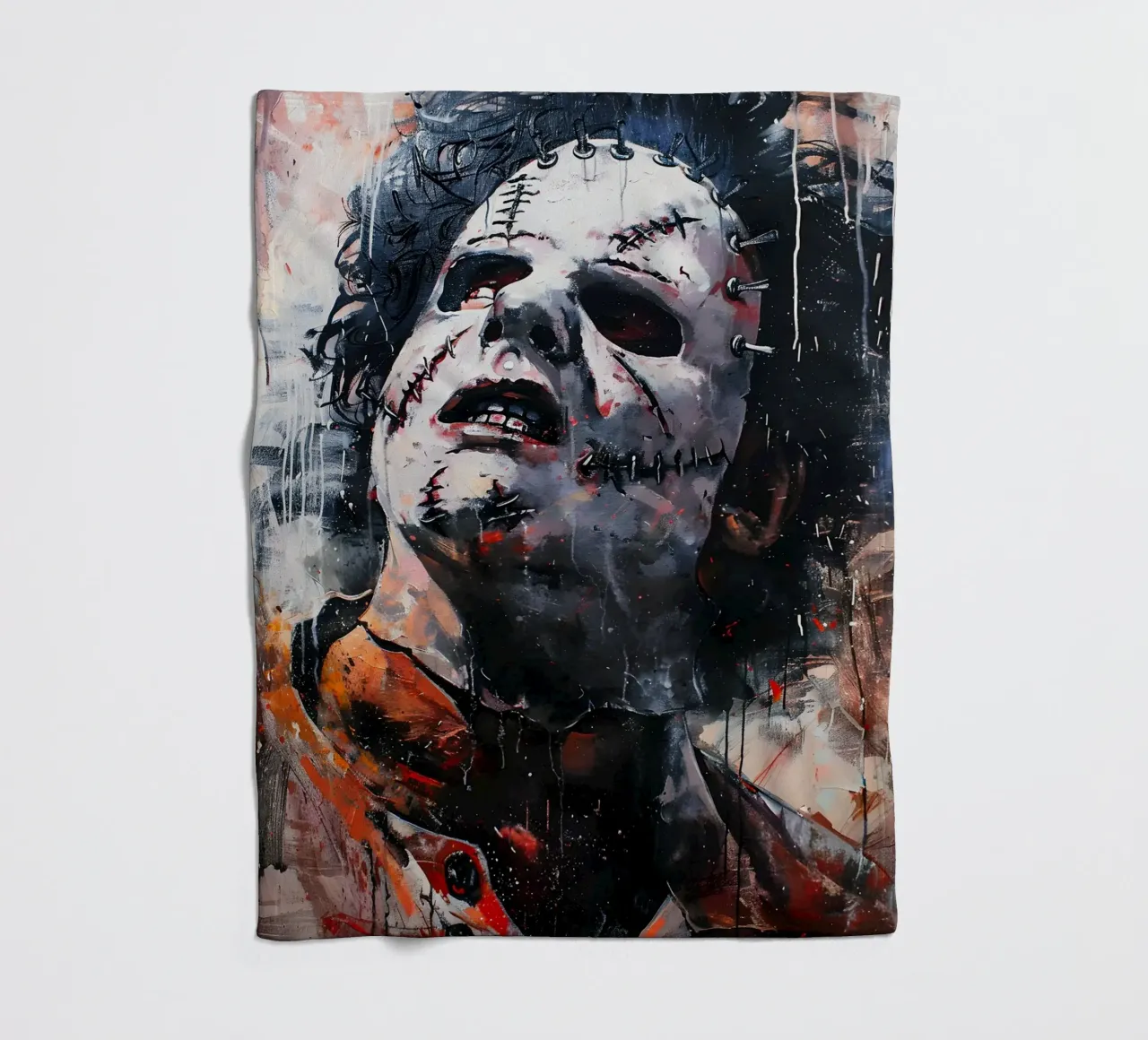 Leatherface From The Texas Chainsaw Massacre series Movie coperta in pile da FreeArtStudio