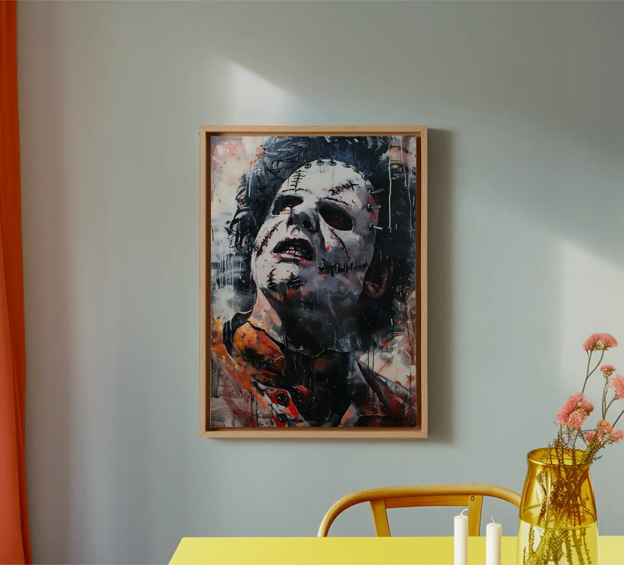 Leatherface From The Texas Chainsaw Massacre series Movie tela con Cornice a cassetta da FreeArtStudio