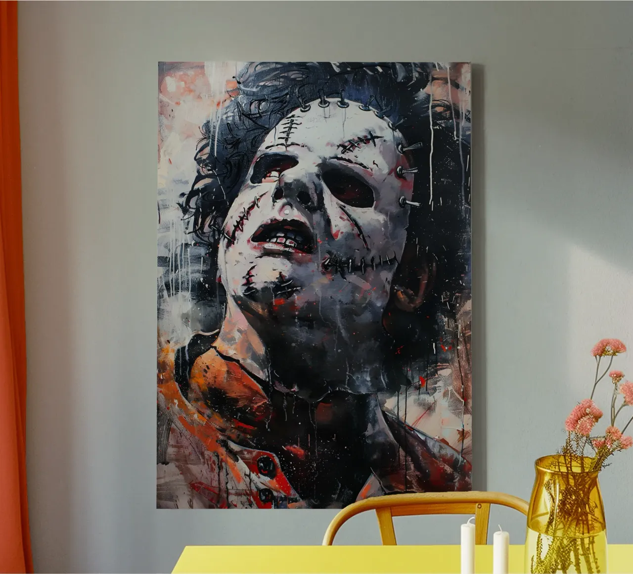 Leatherface From The Texas Chainsaw Massacre series Movie tela con Cornice a cassetta da FreeArtStudio