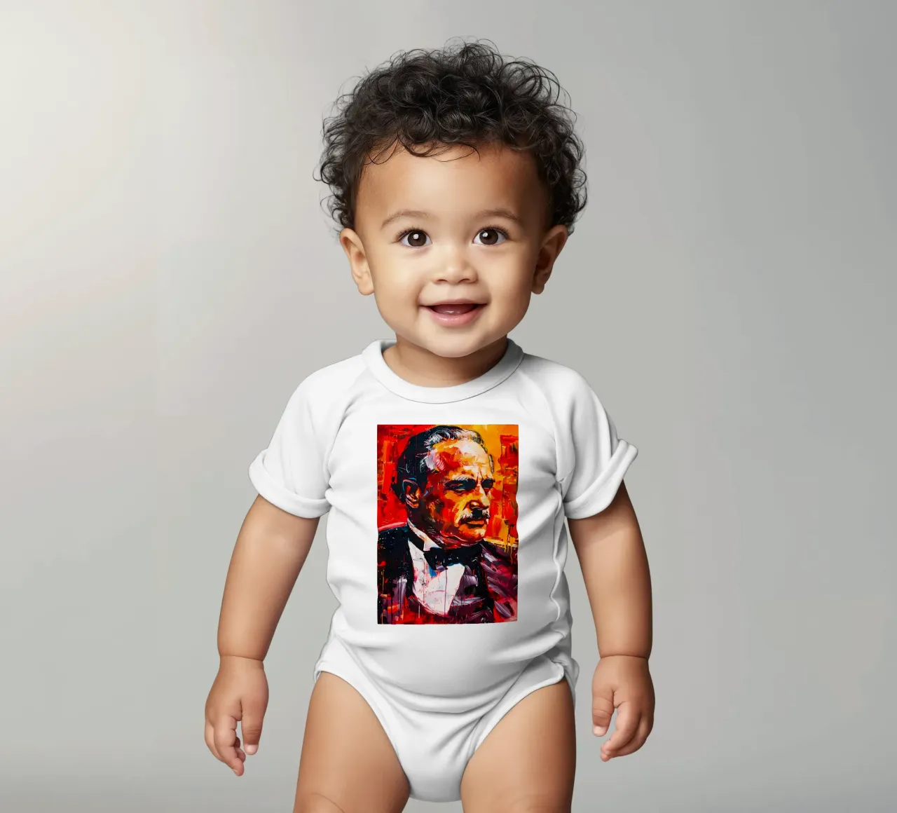 Marlon Brando From The Godfather body neonato maniche corte da FreeArtStudio