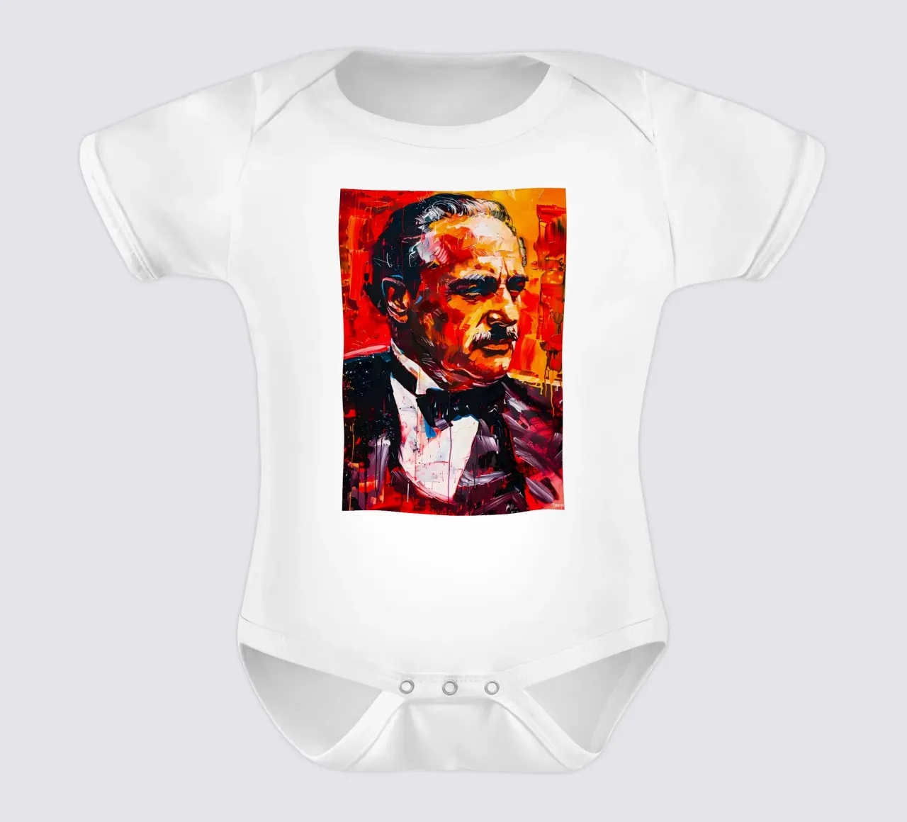 Marlon Brando From The Godfather body neonato maniche corte da FreeArtStudio