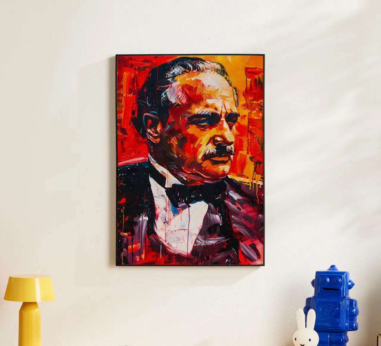 Marlon Brando From The Godfather alluminio dibond da FreeArtStudio