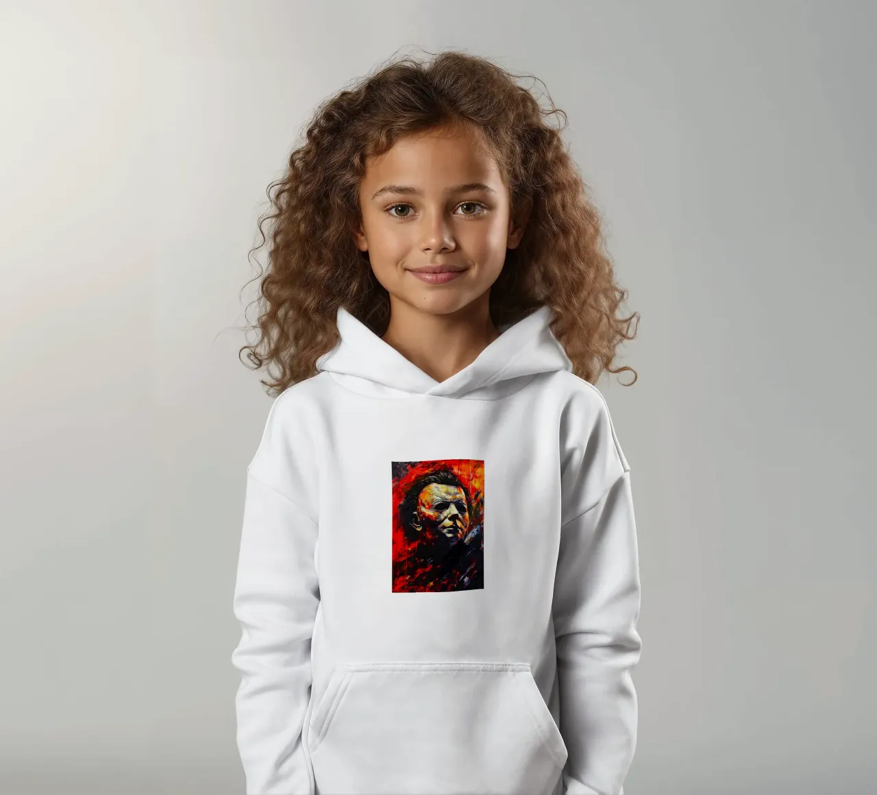 Michael Myers From Halloween Movie kids hoodie by FreeArtStudio