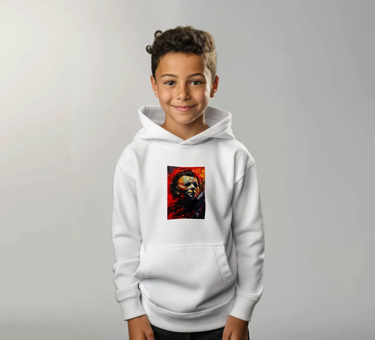 Michael Myers From Halloween Movie kids hoodie by FreeArtStudio