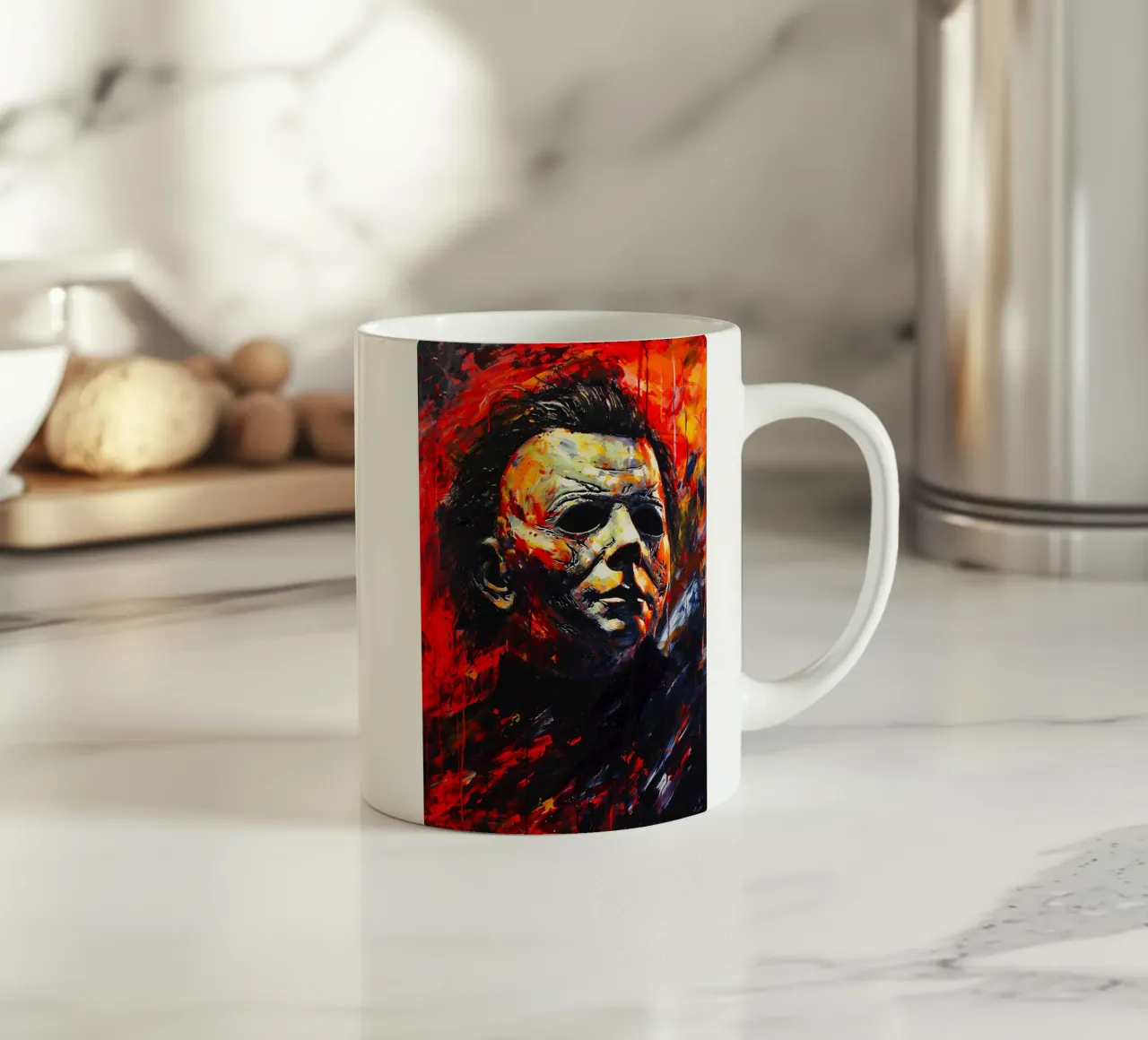 Michael Myers From Halloween Movie tazza in ceramica da FreeArtStudio