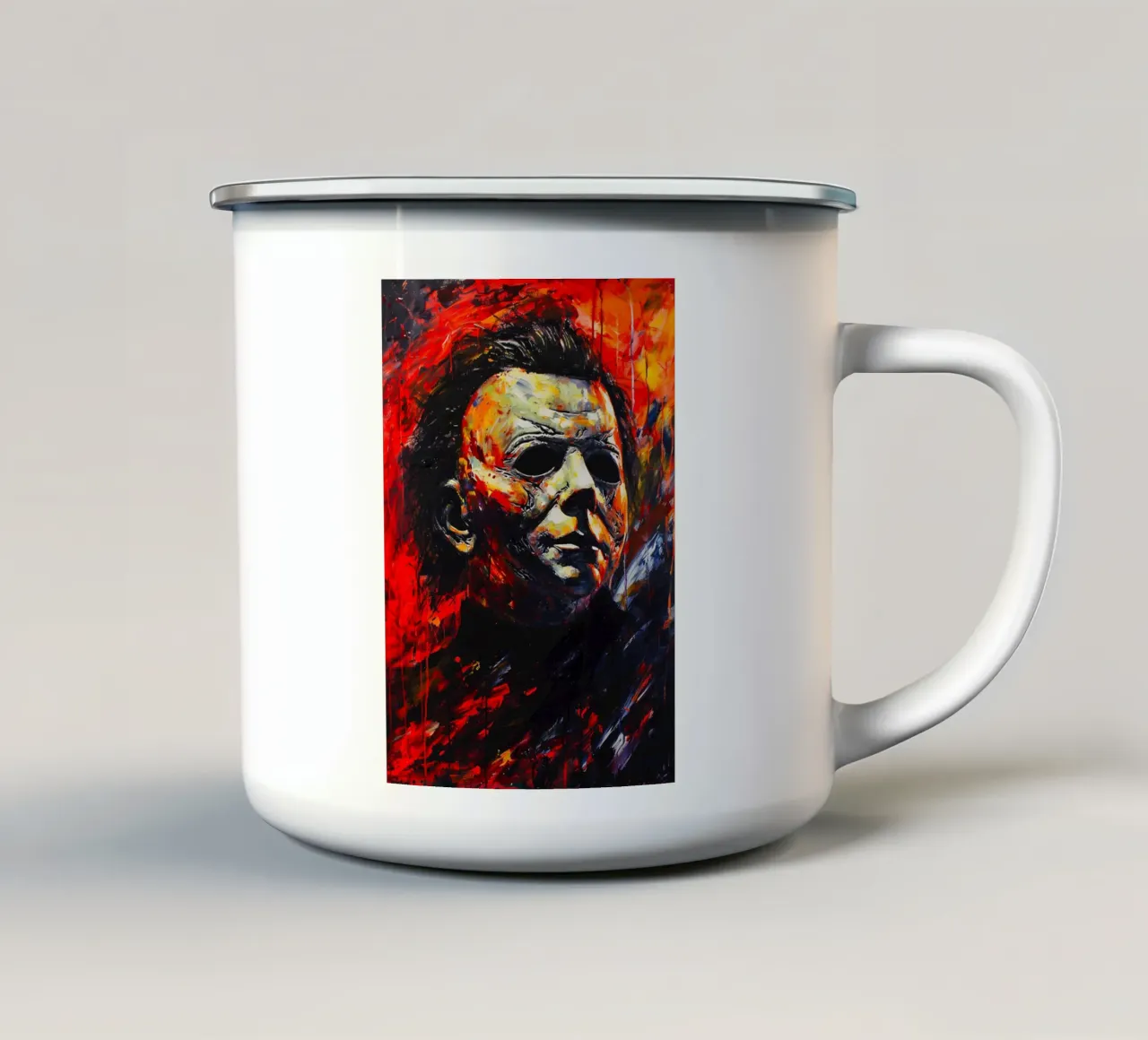 Michael Myers From Halloween Movie tazza in smalto da FreeArtStudio