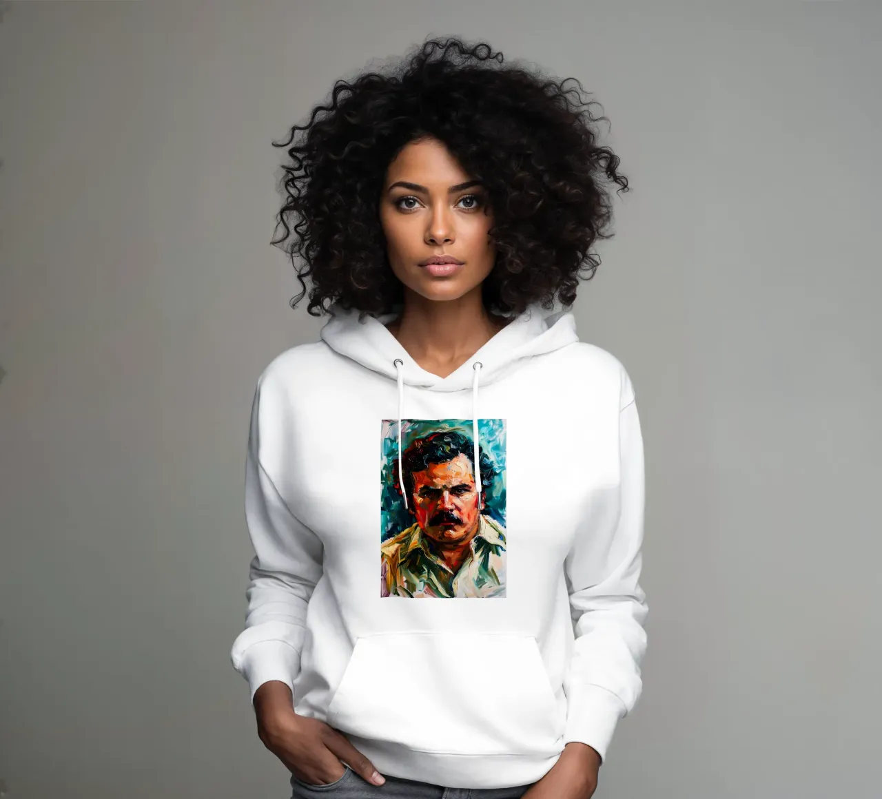 Pablo Escobar From Loving Pablo felpa con cappuccio da FreeArtStudio