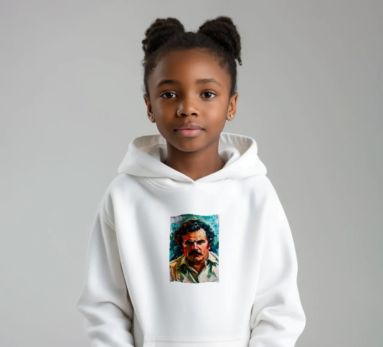 Pablo Escobar From Loving Pablo felpa bambino con cappuccio da FreeArtStudio