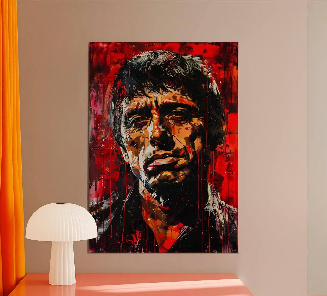Scarface poster con telaio in legno da FreeArtStudio