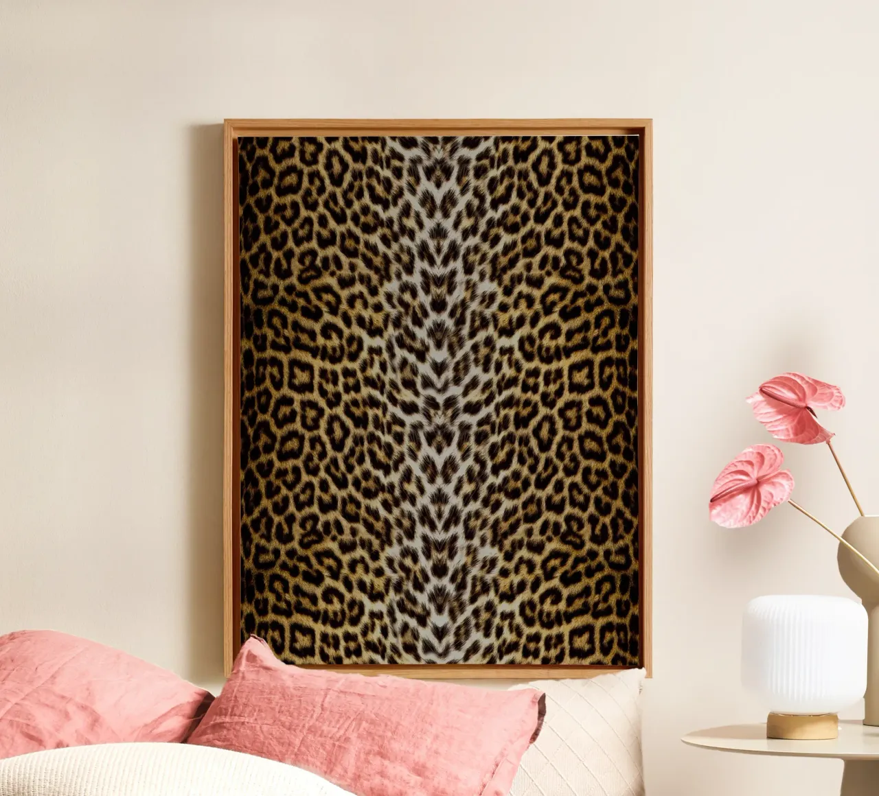 Realistic Animal Print canvas with Floater frame by anisillustration
