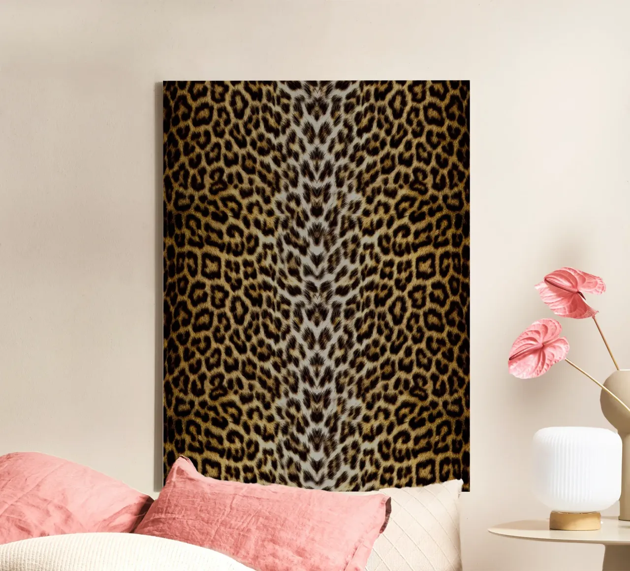 Realistic Animal Print canvas with Floater frame by anisillustration