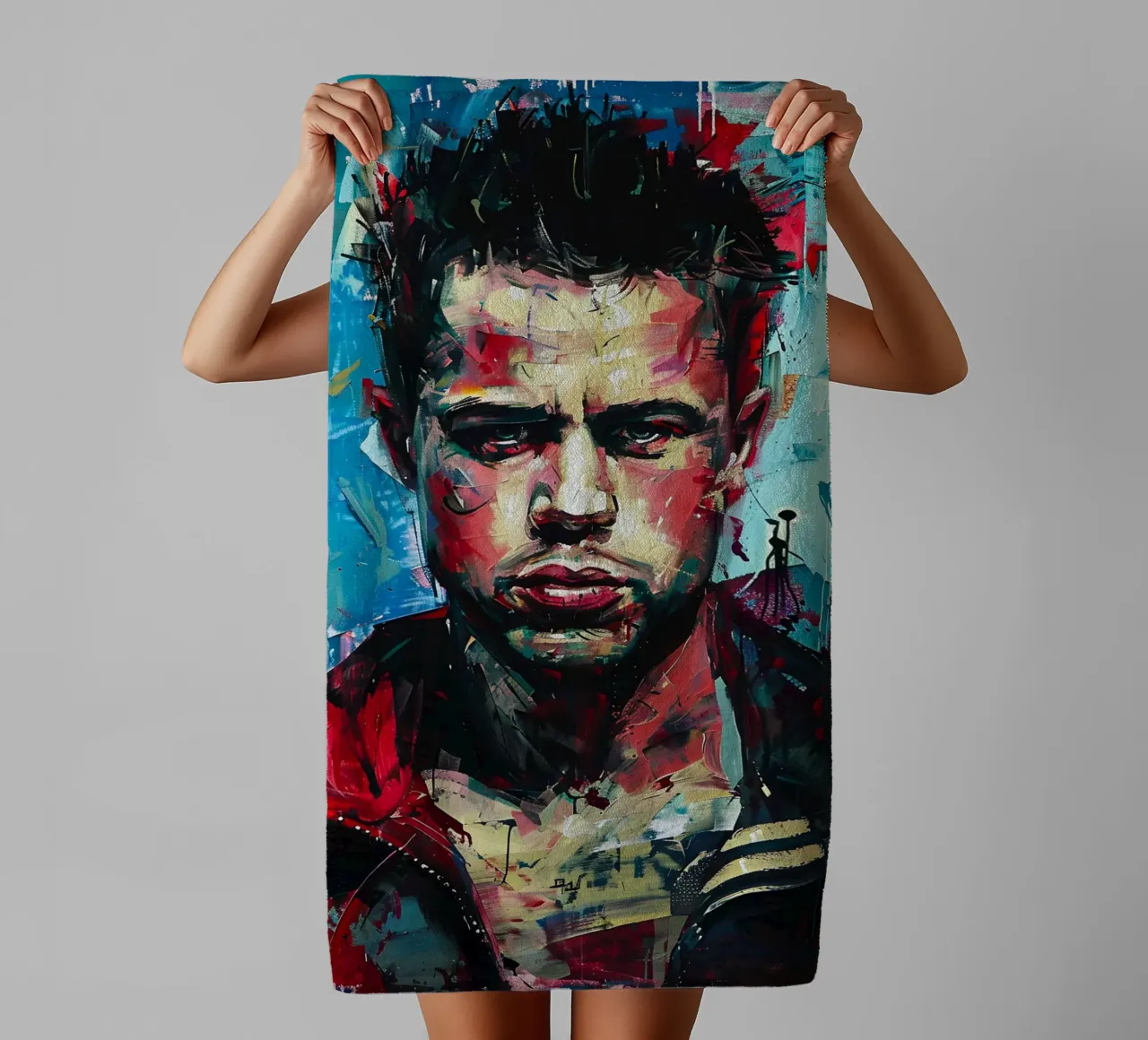 Tyler Durden From Fight Club asciugamano da bagno da FreeArtStudio