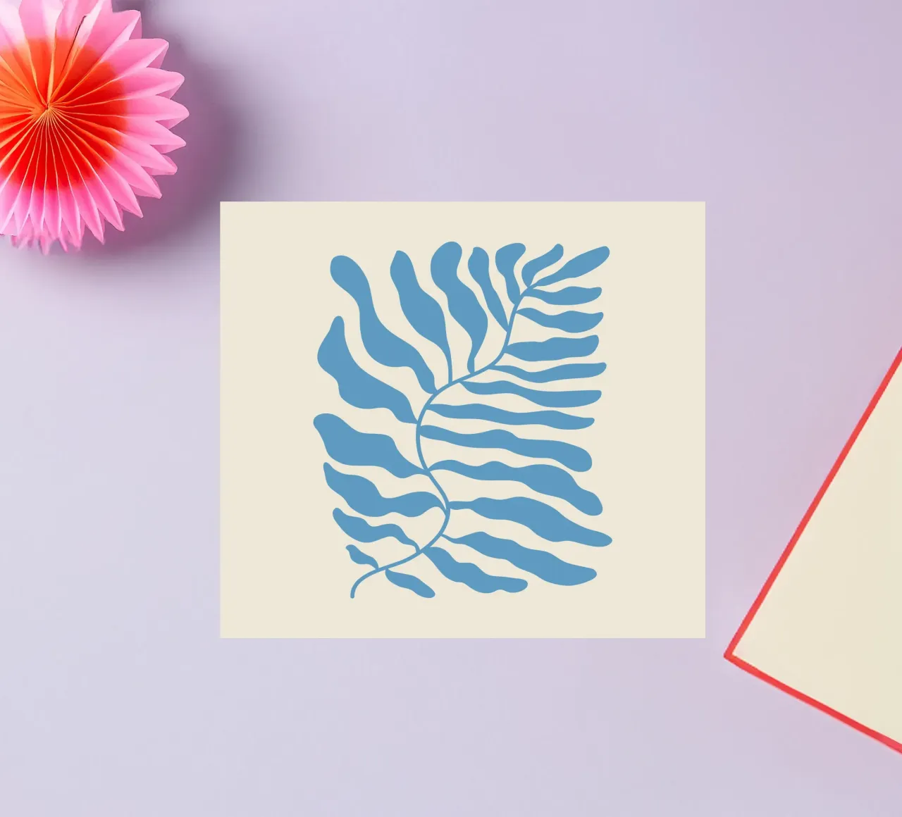 Matisse Fern (Blue Tone) sticker by Paigaam Studio