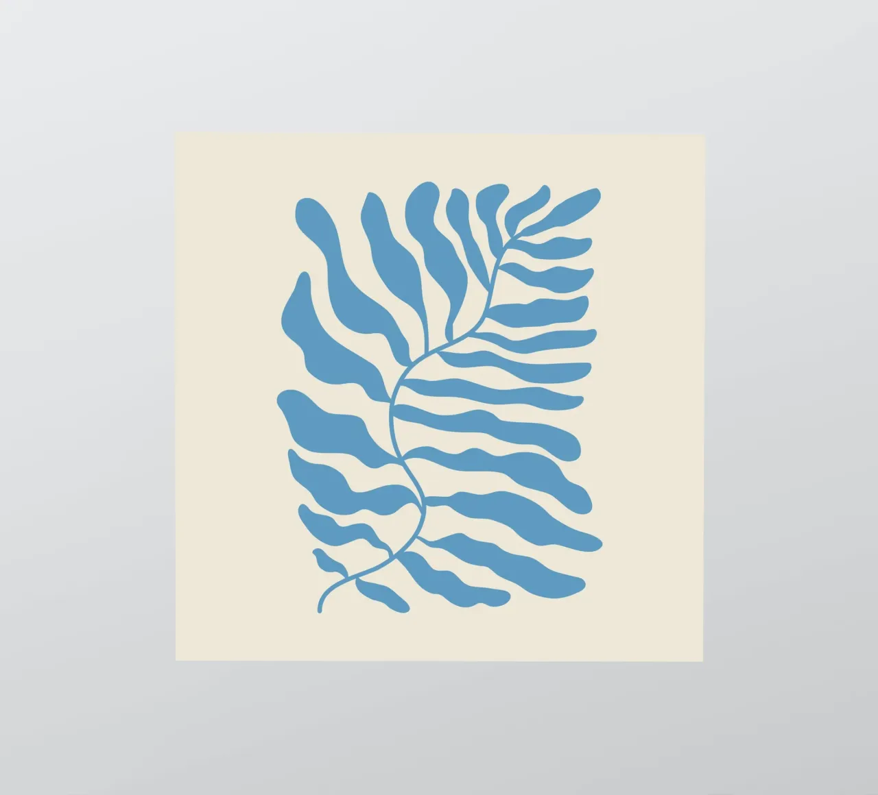 Matisse Fern (Blue Tone) sticker by Paigaam Studio