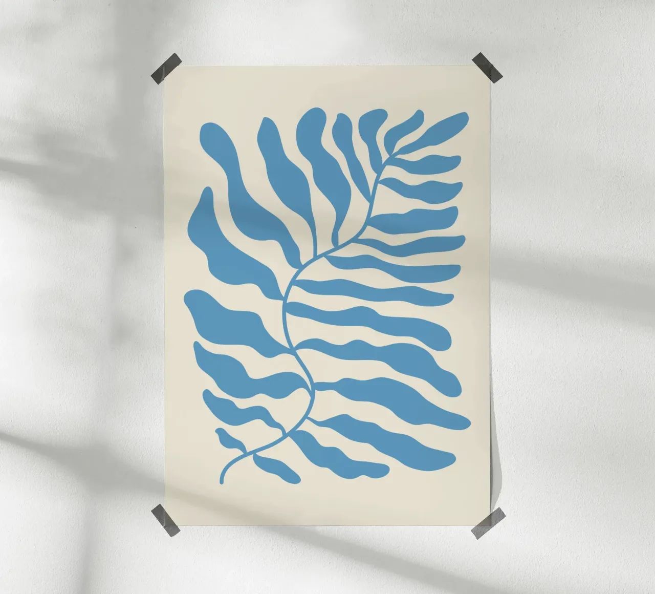 Matisse Fern (Blue Tone) hahnemühle by Paigaam Studio