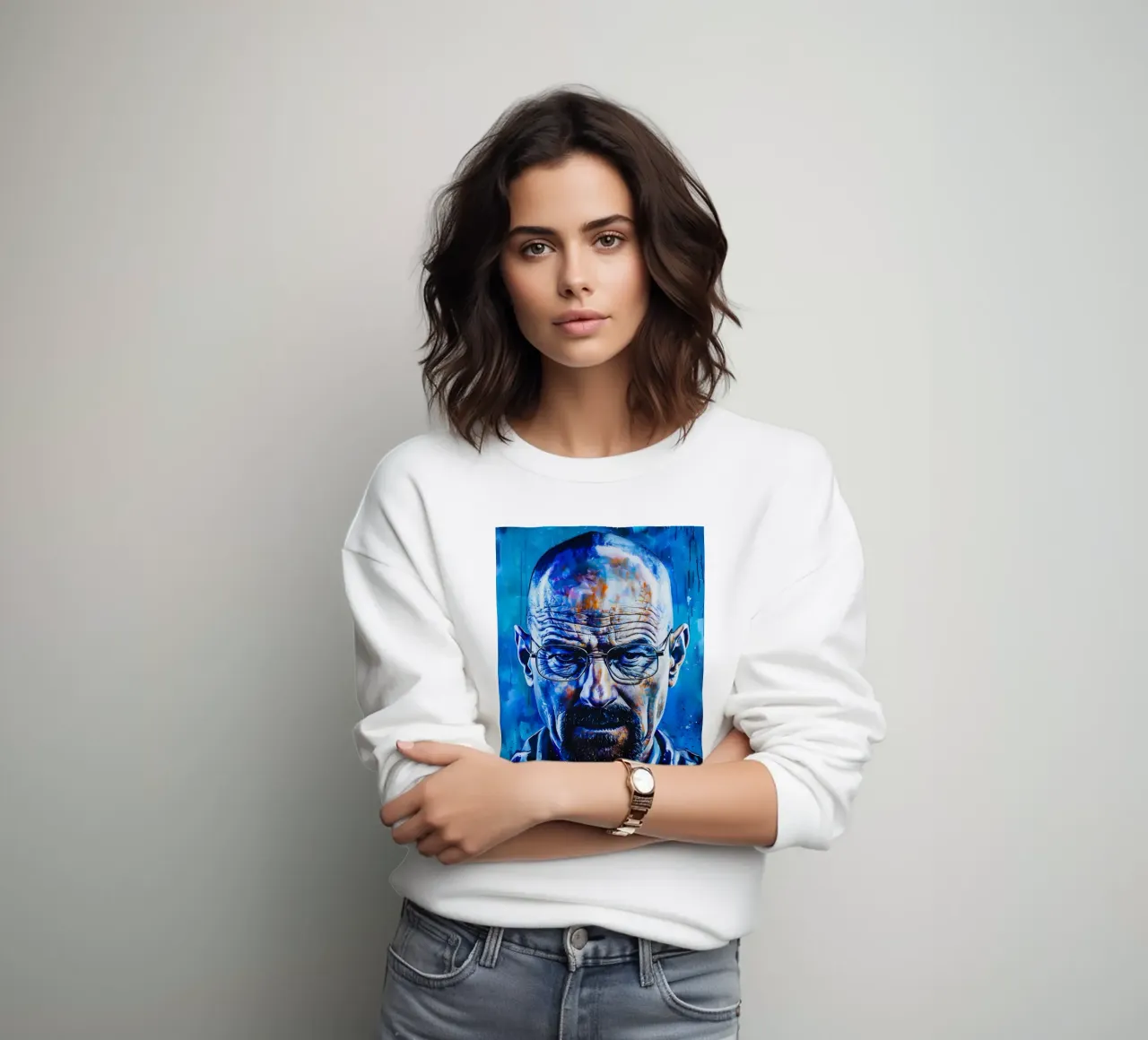 Walter White From Breaking Bad Sweatshirt von FreeArtStudio