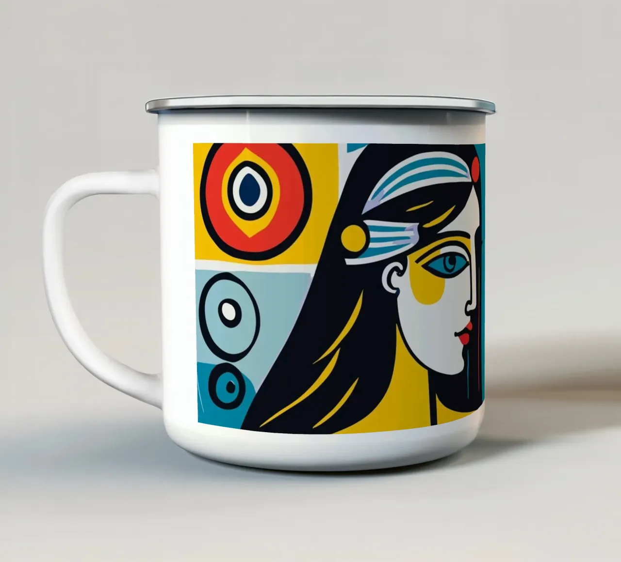 The Lovers Tarot Card tazza in smalto da Signorino