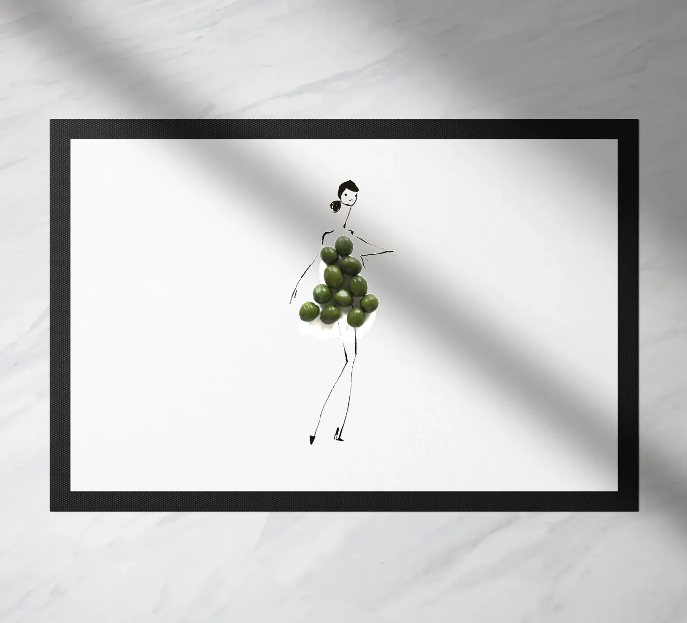 Olive Green deurmat van Gretchen Roehrs