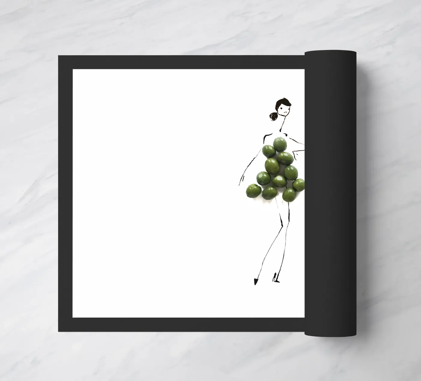 Olive Green deurmat van Gretchen Roehrs