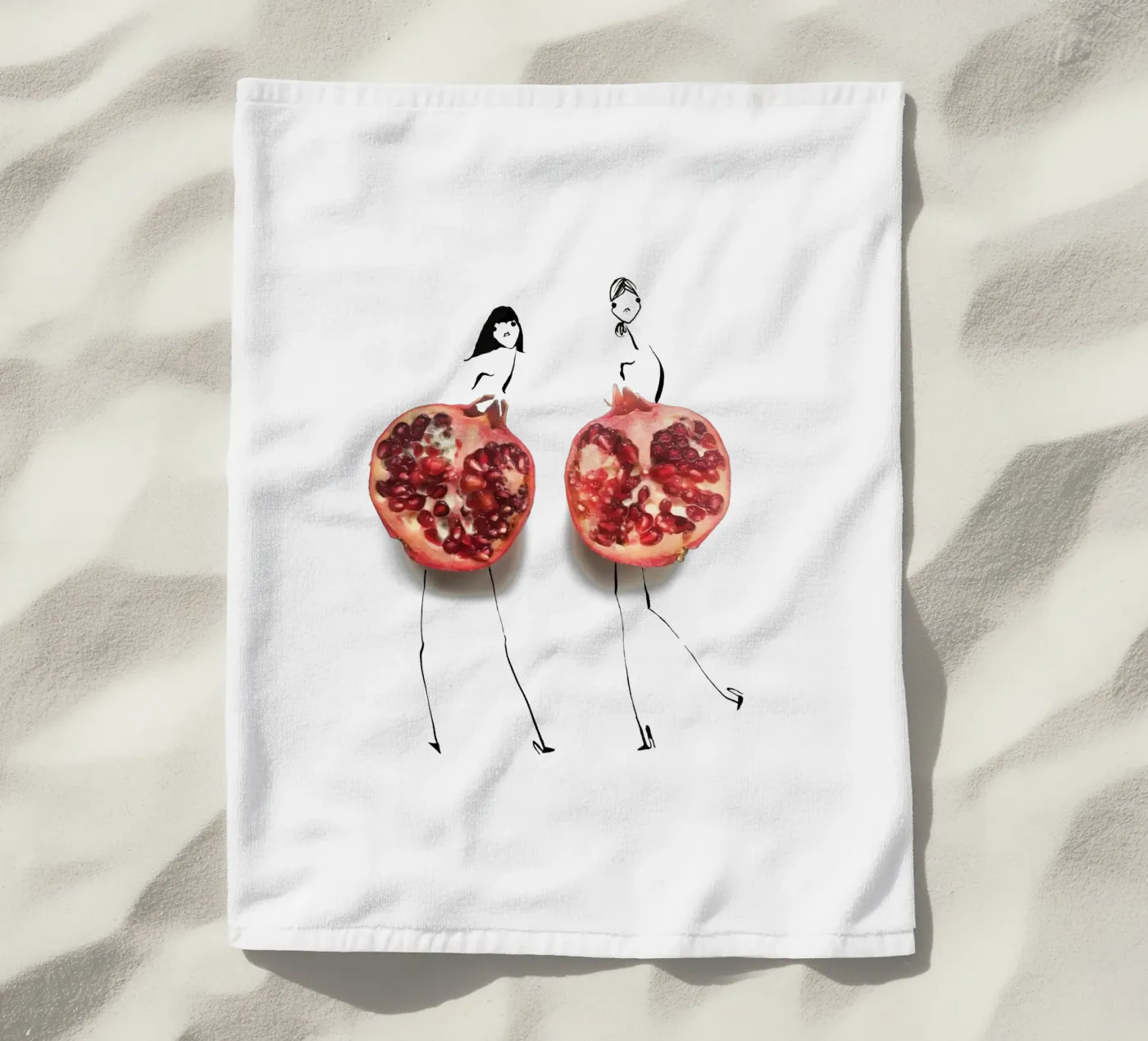 Pom Duo strandhanddoek van Gretchen Roehrs