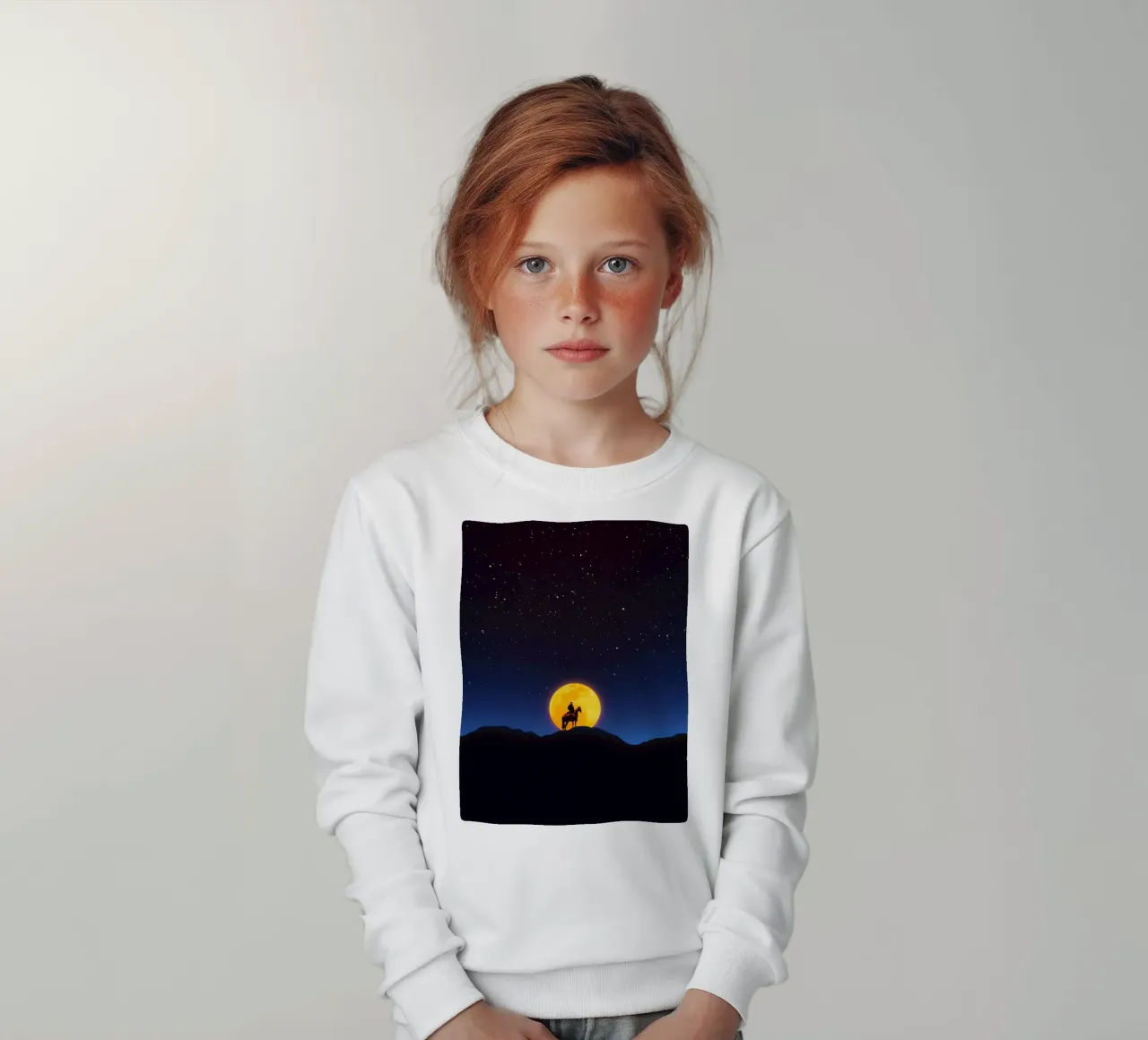 Il Cavaliere e la Luna felpa bambino da Taudalpoi