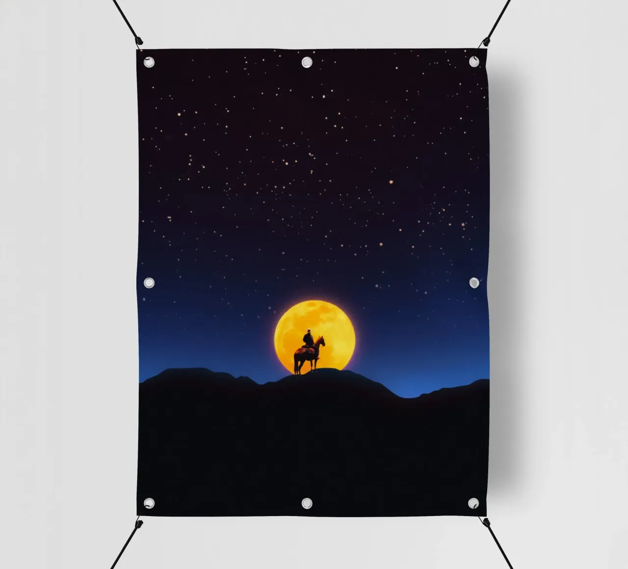 Il Cavaliere e la Luna telo in pvc da Taudalpoi