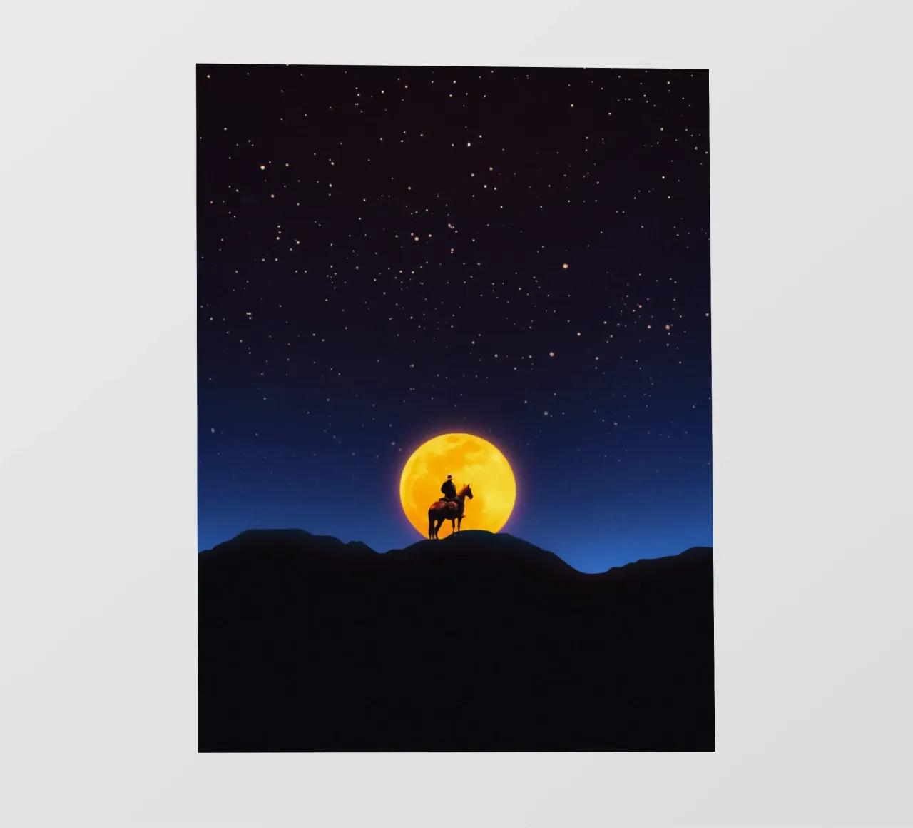 Il Cavaliere e la Luna telo in pvc da Taudalpoi