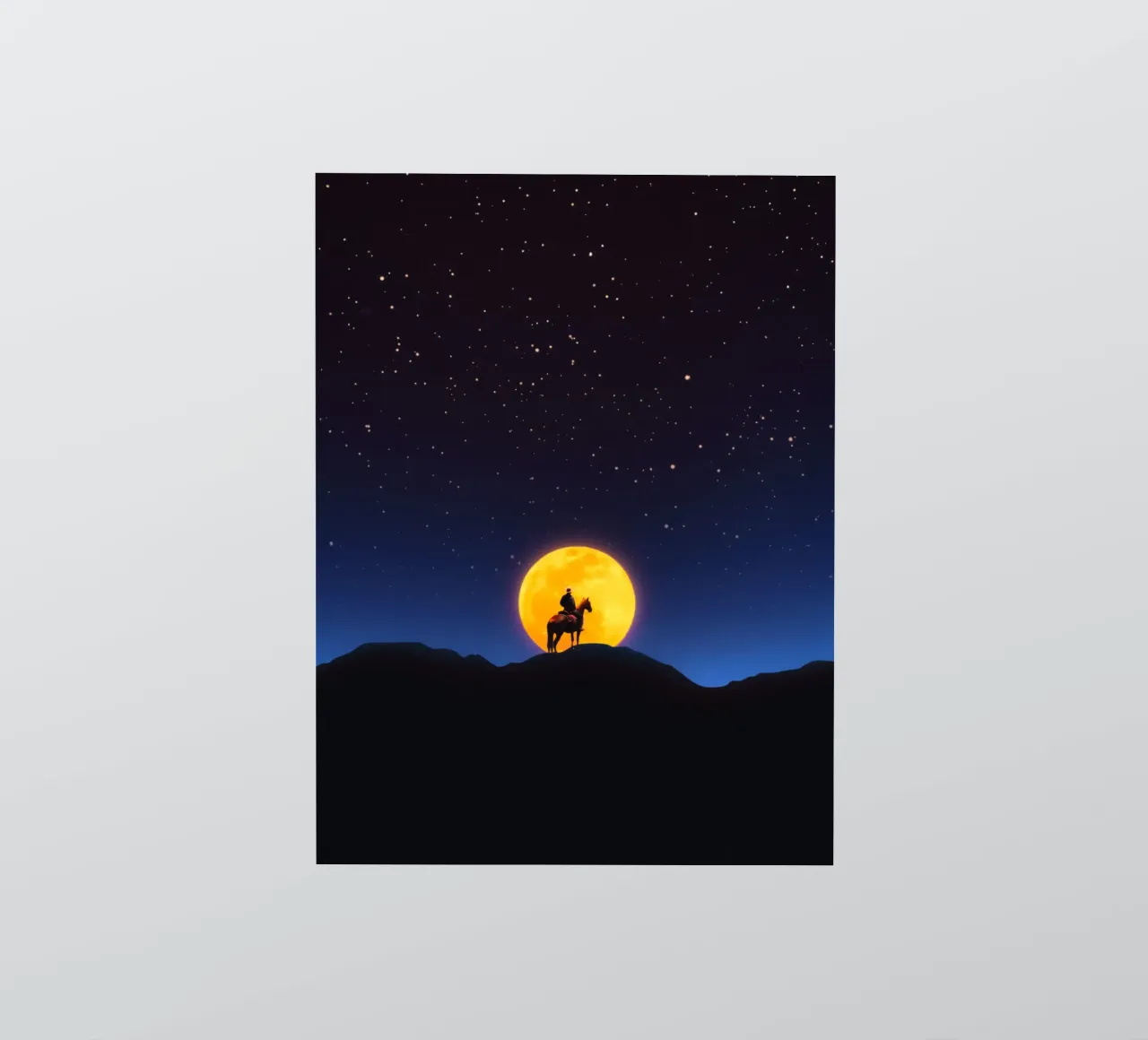 The Rider and the Moon sticker by Taudalpoi
