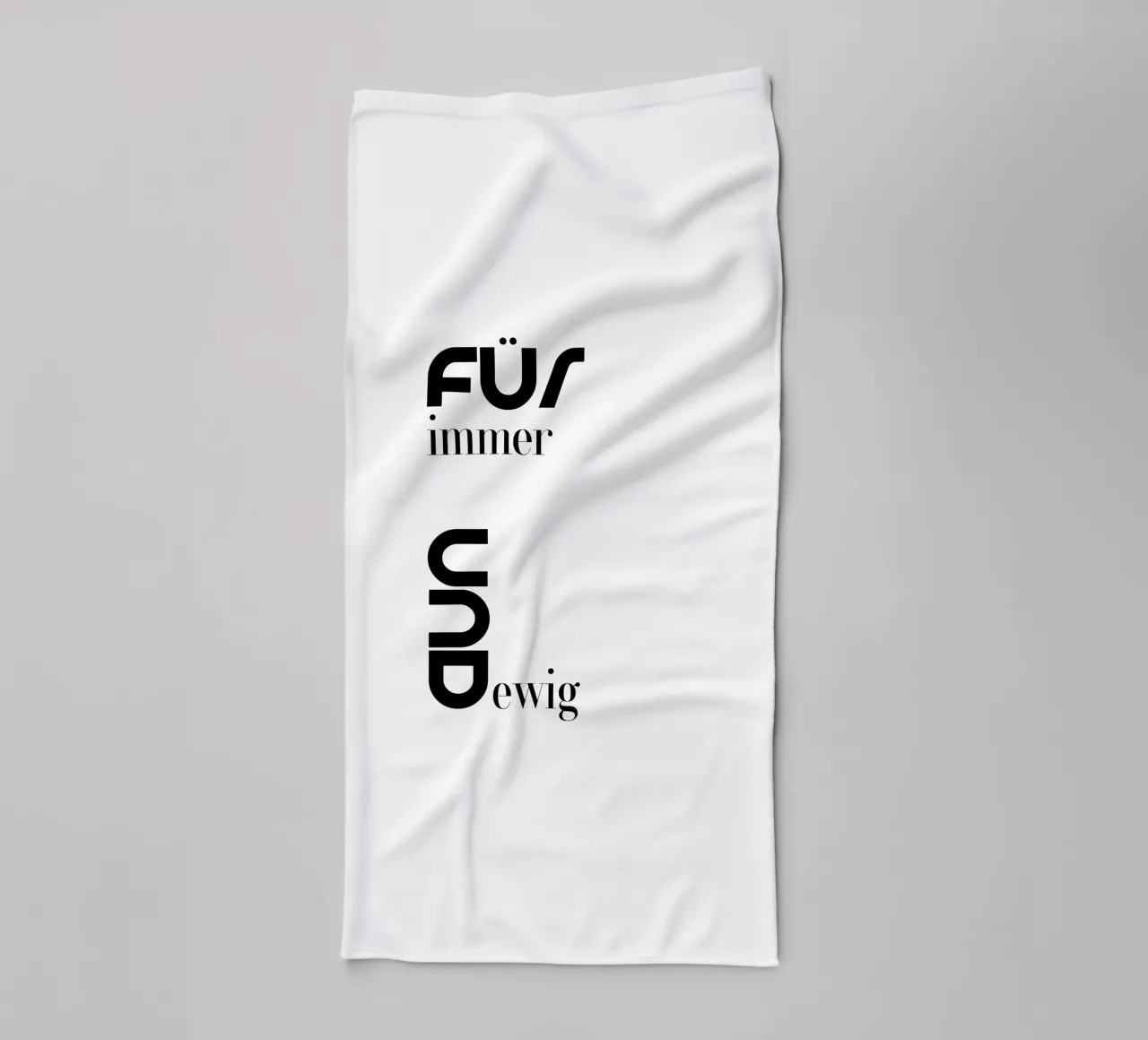 Forever And Ever Modern minimalist typography towel by YV TYPOGRAPHY