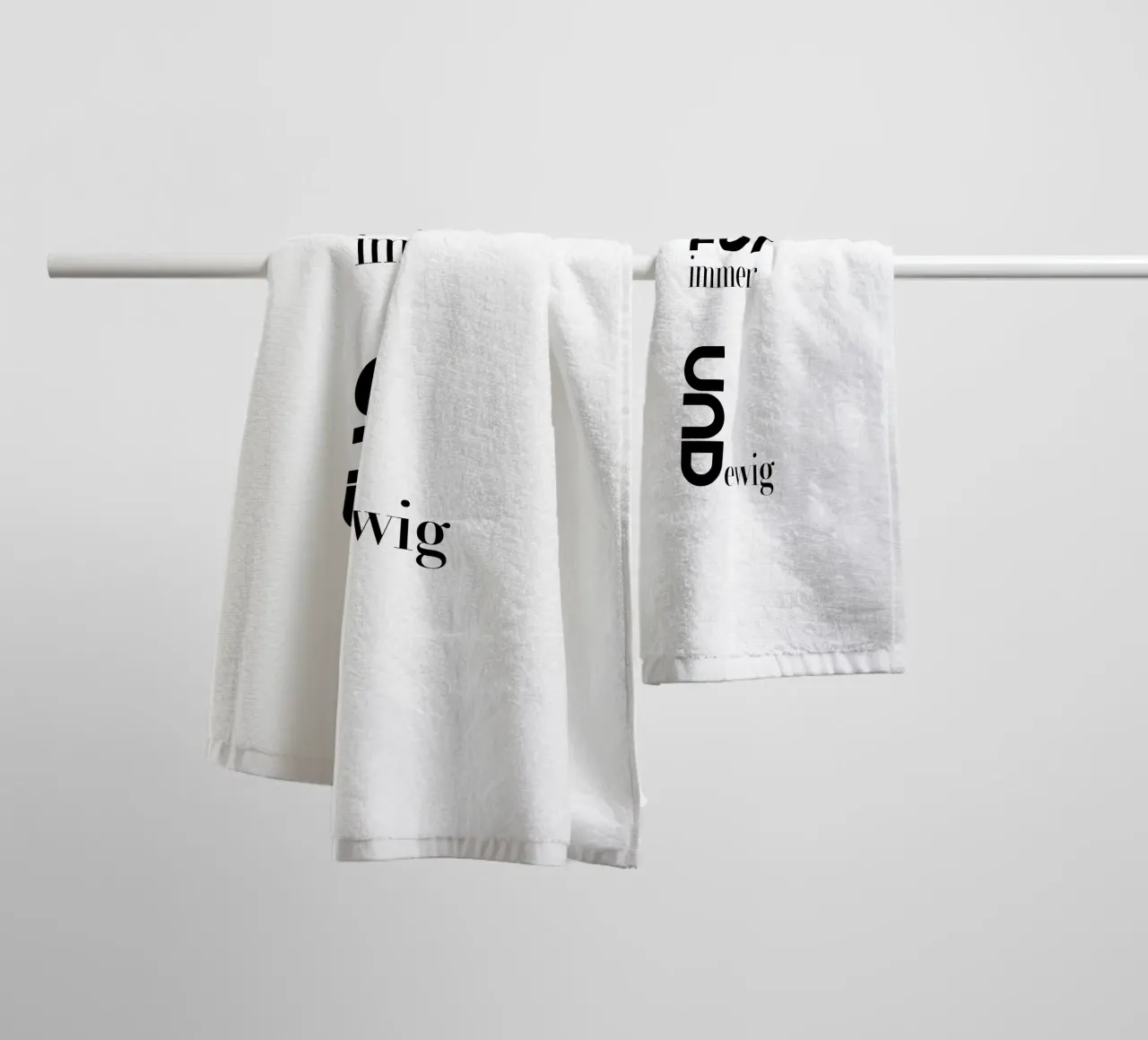 Forever And Ever Modern minimalist typography towel by YV TYPOGRAPHY