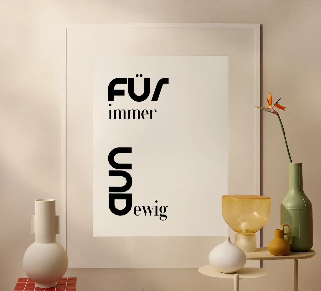 Forever And Ever Modern minimalist typography poster by YV TYPOGRAPHY