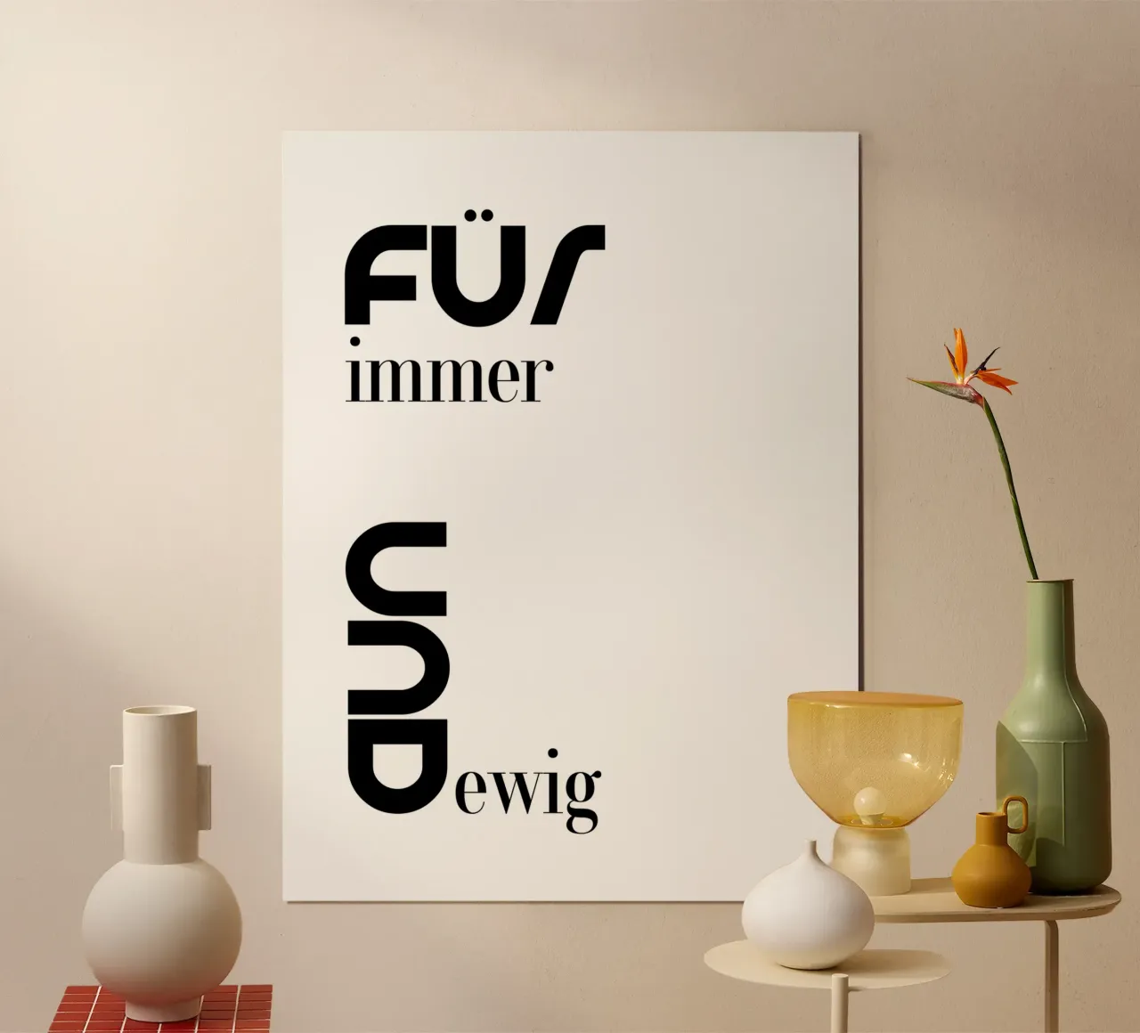 Forever And Ever Modern minimalist typography poster by YV TYPOGRAPHY