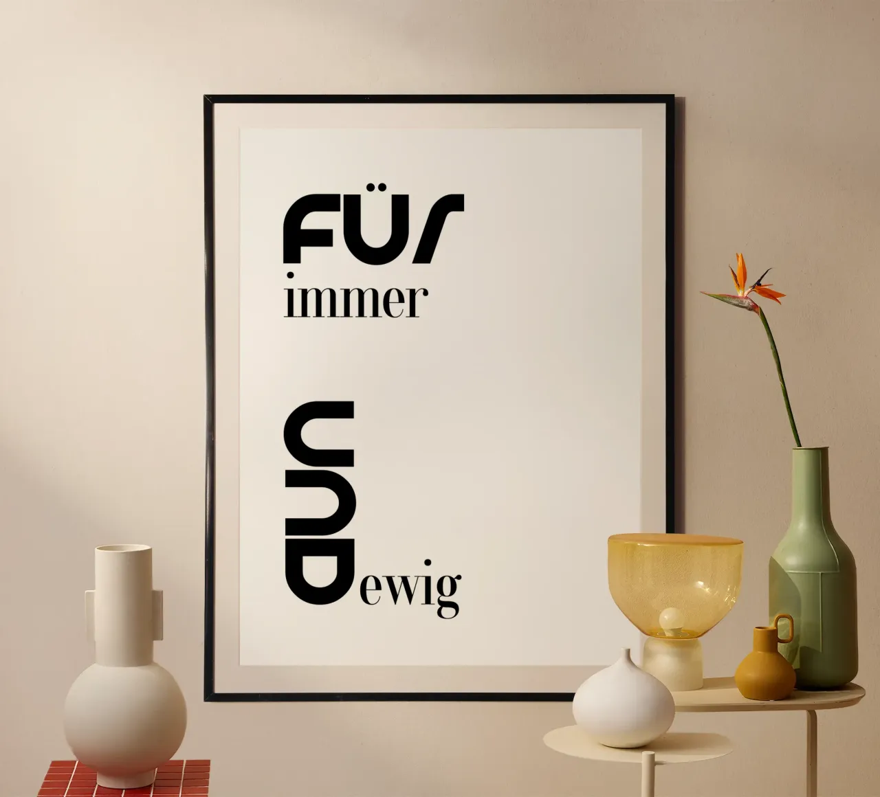 Forever And Ever Modern minimalist typography poster by YV TYPOGRAPHY