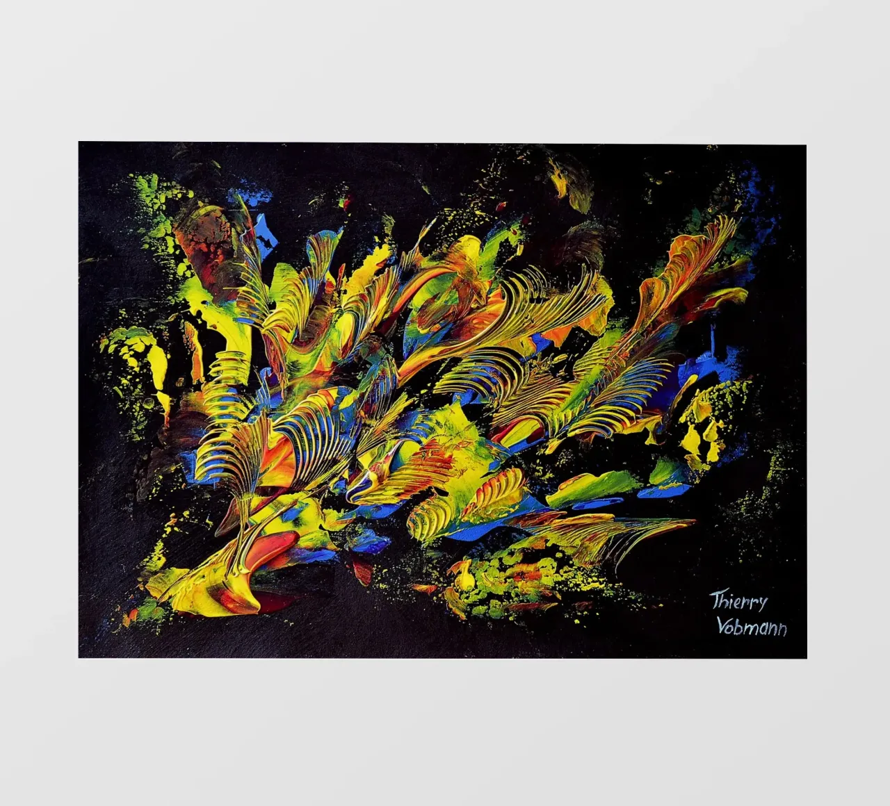 IDEAL GIFT 115 telo in pvc da Thierry Vobmann Abstract painting