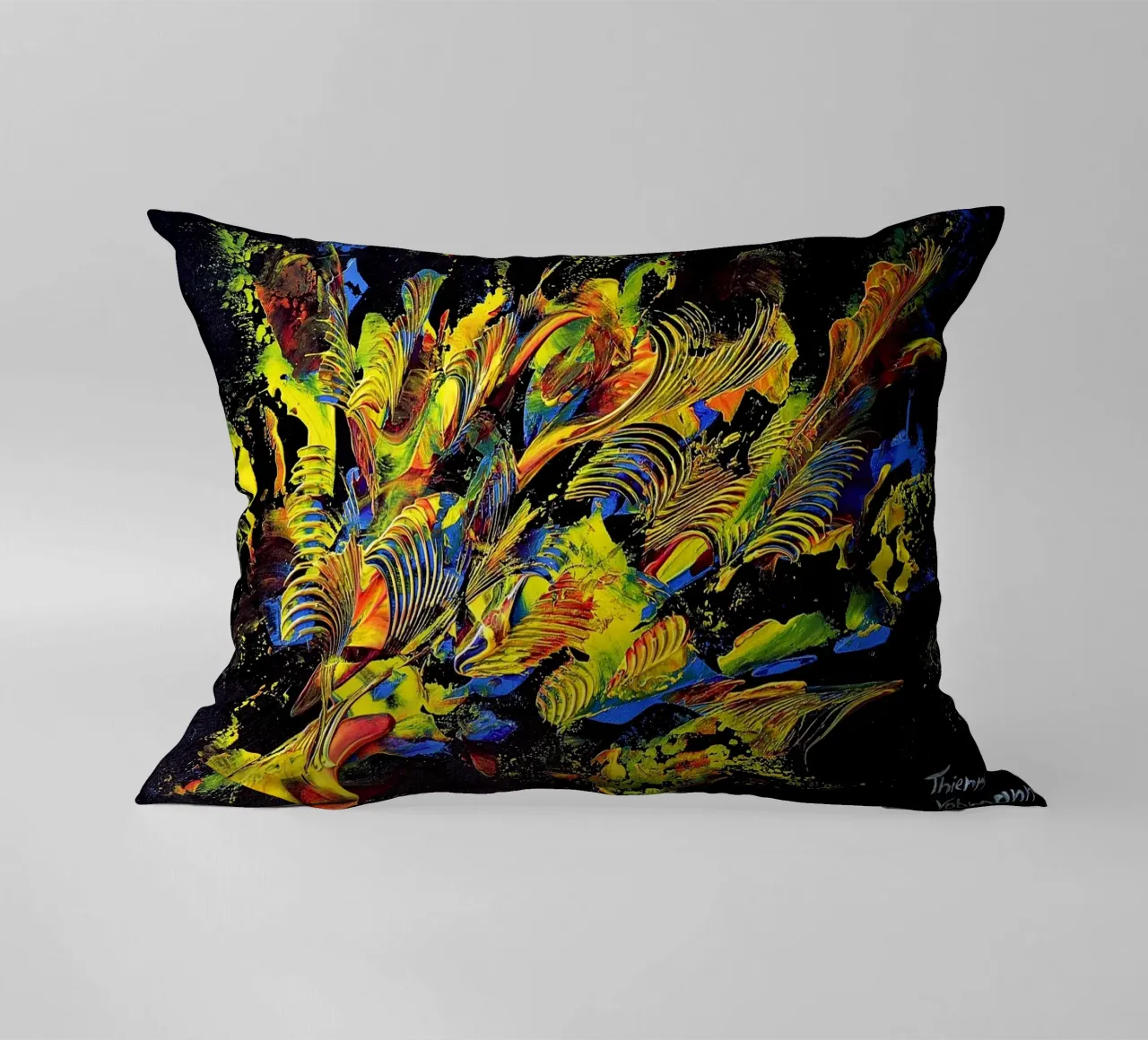 IDEAL GIFT 115 cuscino da Thierry Vobmann Abstract painting