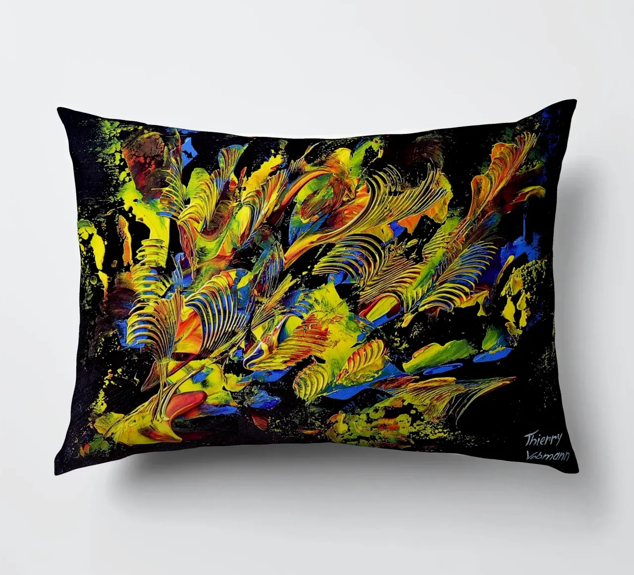 IDEAL GIFT 115 cuscino da Thierry Vobmann Abstract painting