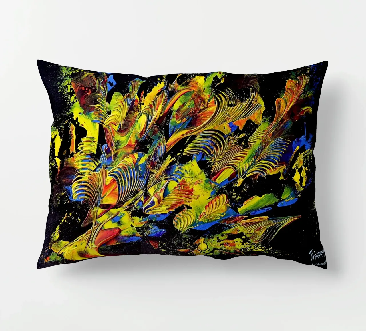 IDEAL GIFT 115 cuscino da Thierry Vobmann Abstract painting