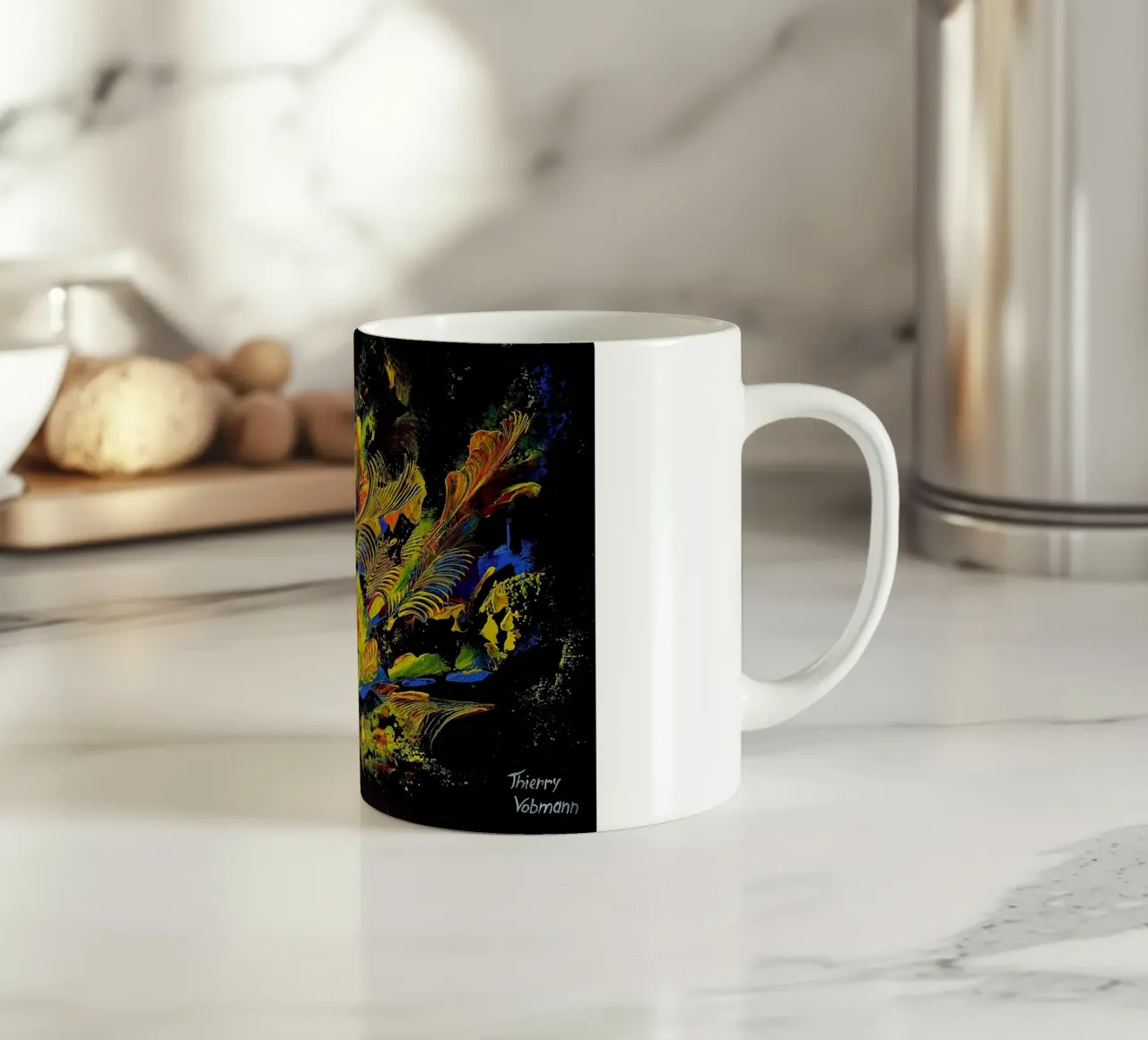IDEAL GIFT 115 tazza in ceramica da Thierry Vobmann Abstract painting