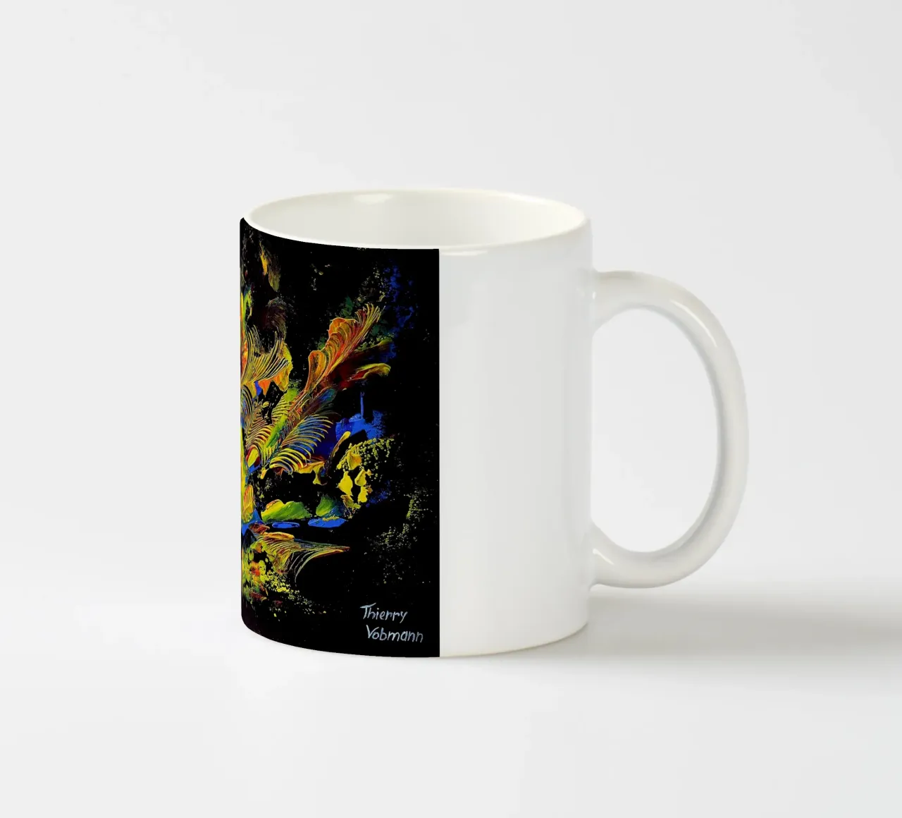 IDEAL GIFT 115 tazza in ceramica da Thierry Vobmann Abstract painting