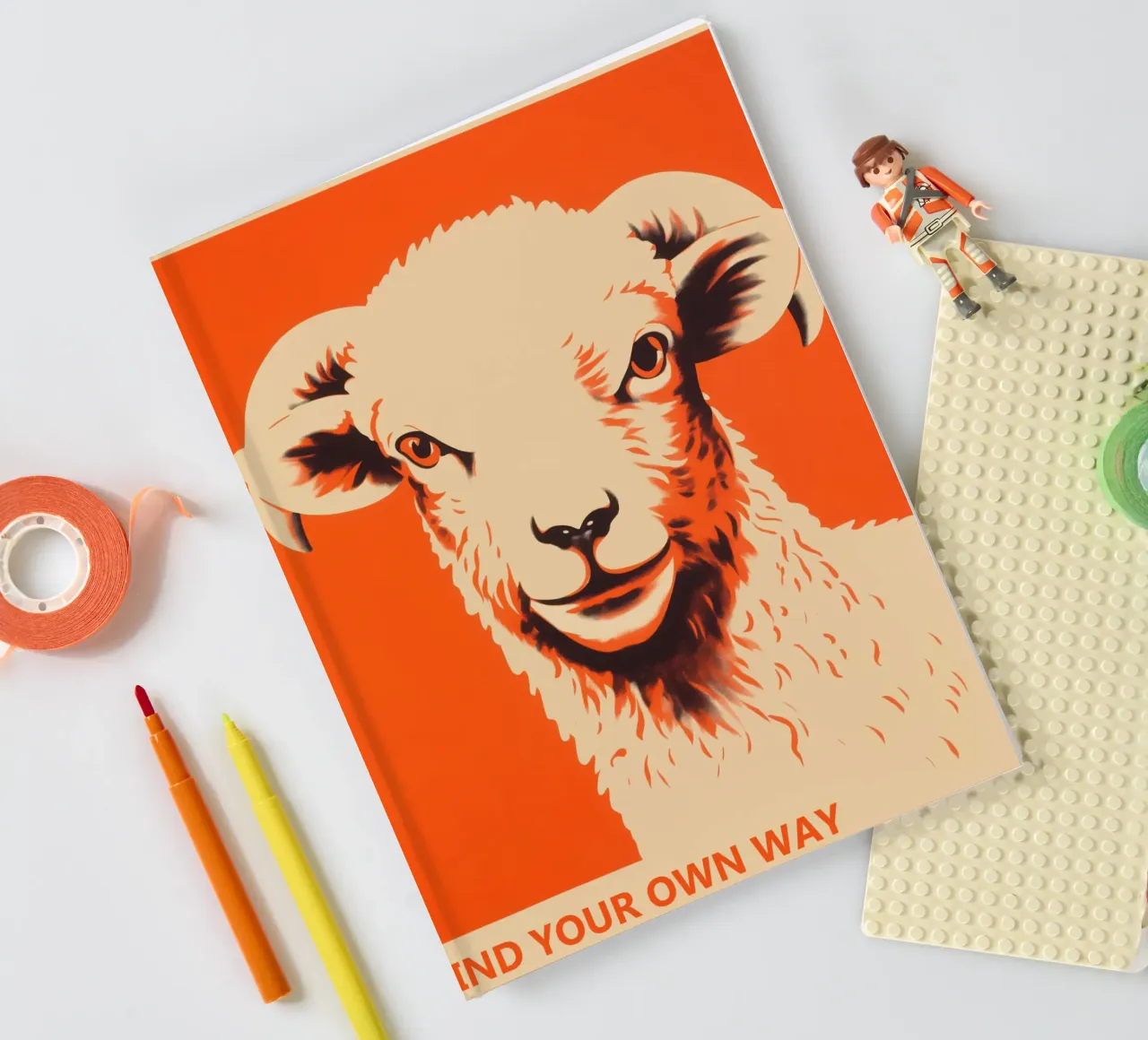 Find your own way | Motivational poster notebook by Autofocus